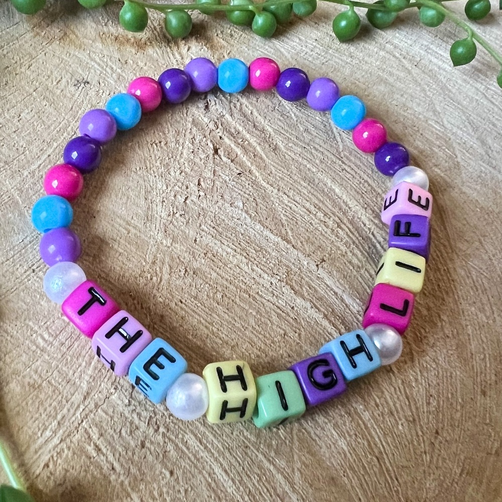 The High Life | Mac Miller Inspired Beaded Bracelet | Elastic Stretch Fit - Picture 2 of 3